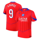 G.RAMOS #9 PSG Third Away Soccer Jersey 2025/26 Red